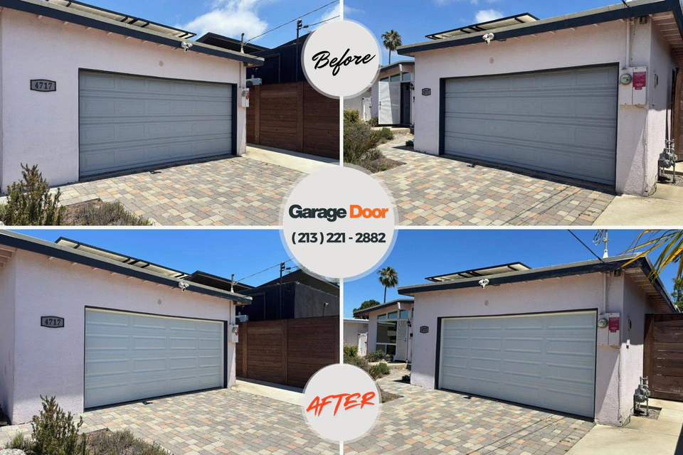Before and after: garage door repair East Freehold, NJ